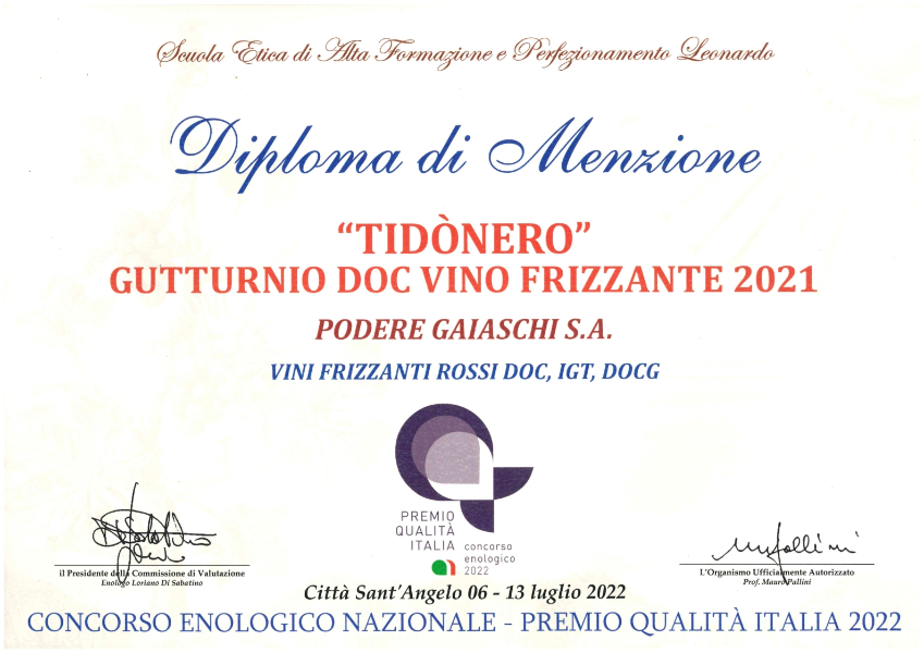 Tidonero menzione 2021